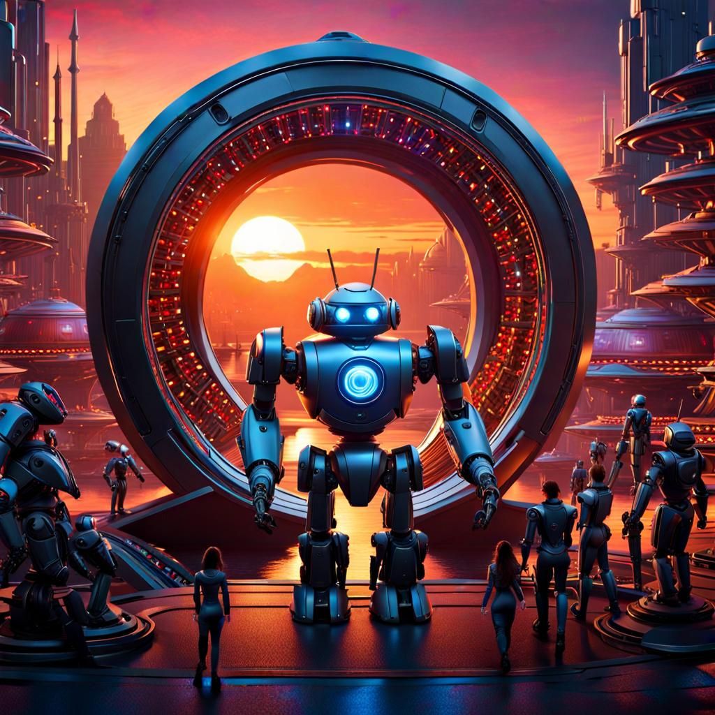 Futuristic Android Transformation in Hyperrealistic Digital ...