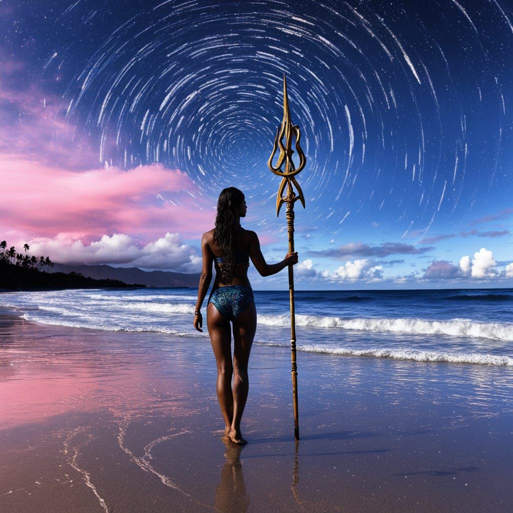Cosmic Guardian in Vibrant Hawaii