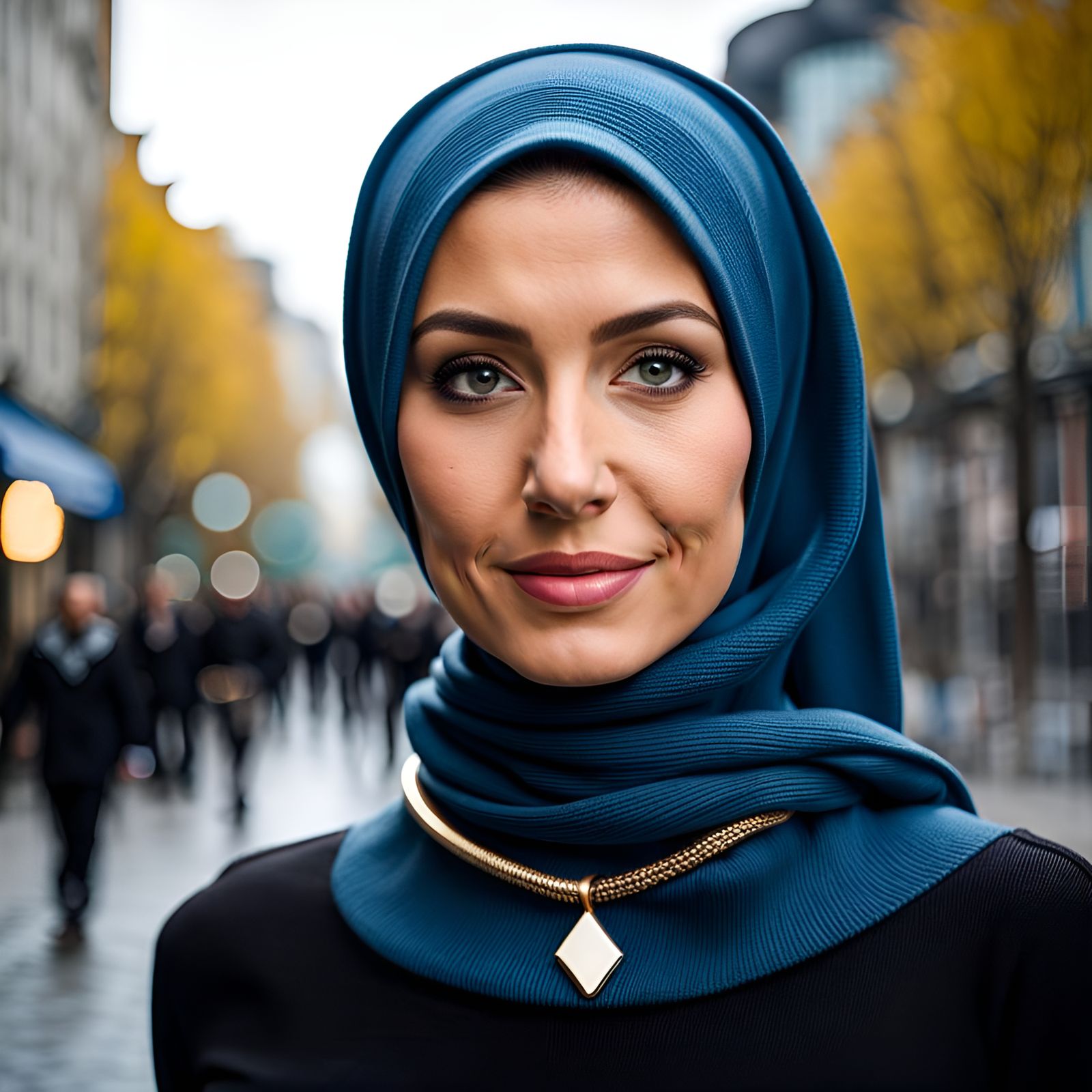 Beautiful German Woman in Hijab in Cologne