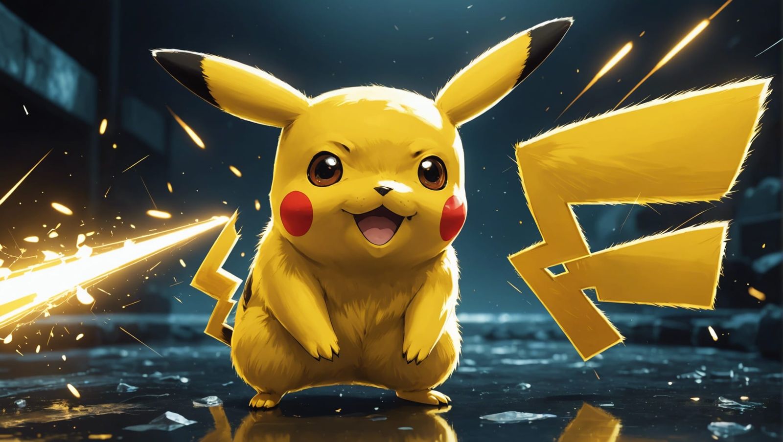 Pikachu Anime Style 8K Resolution Splash Art