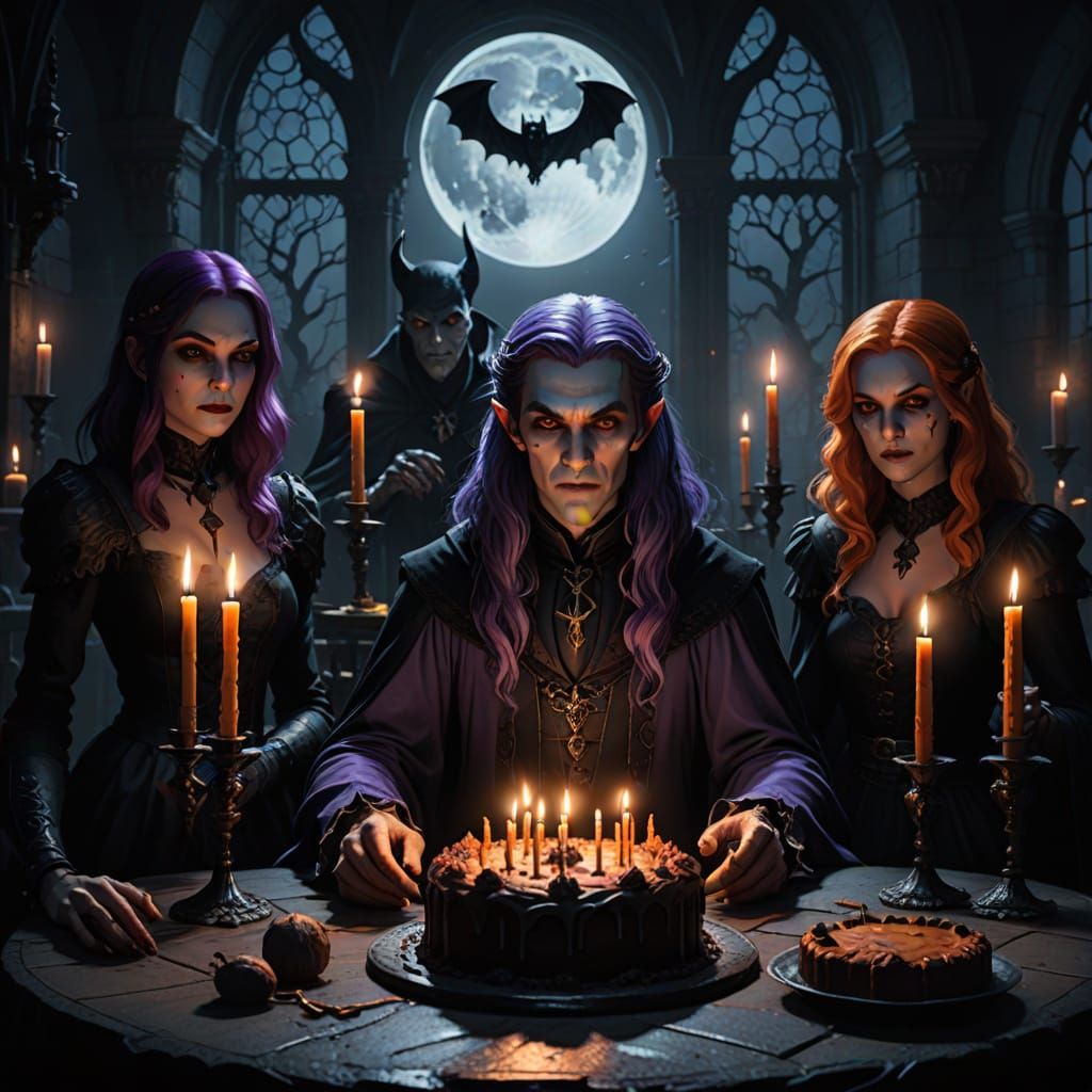 Gothic Birthday Gathering: Witch, Dracula, Zombies in Dark F...