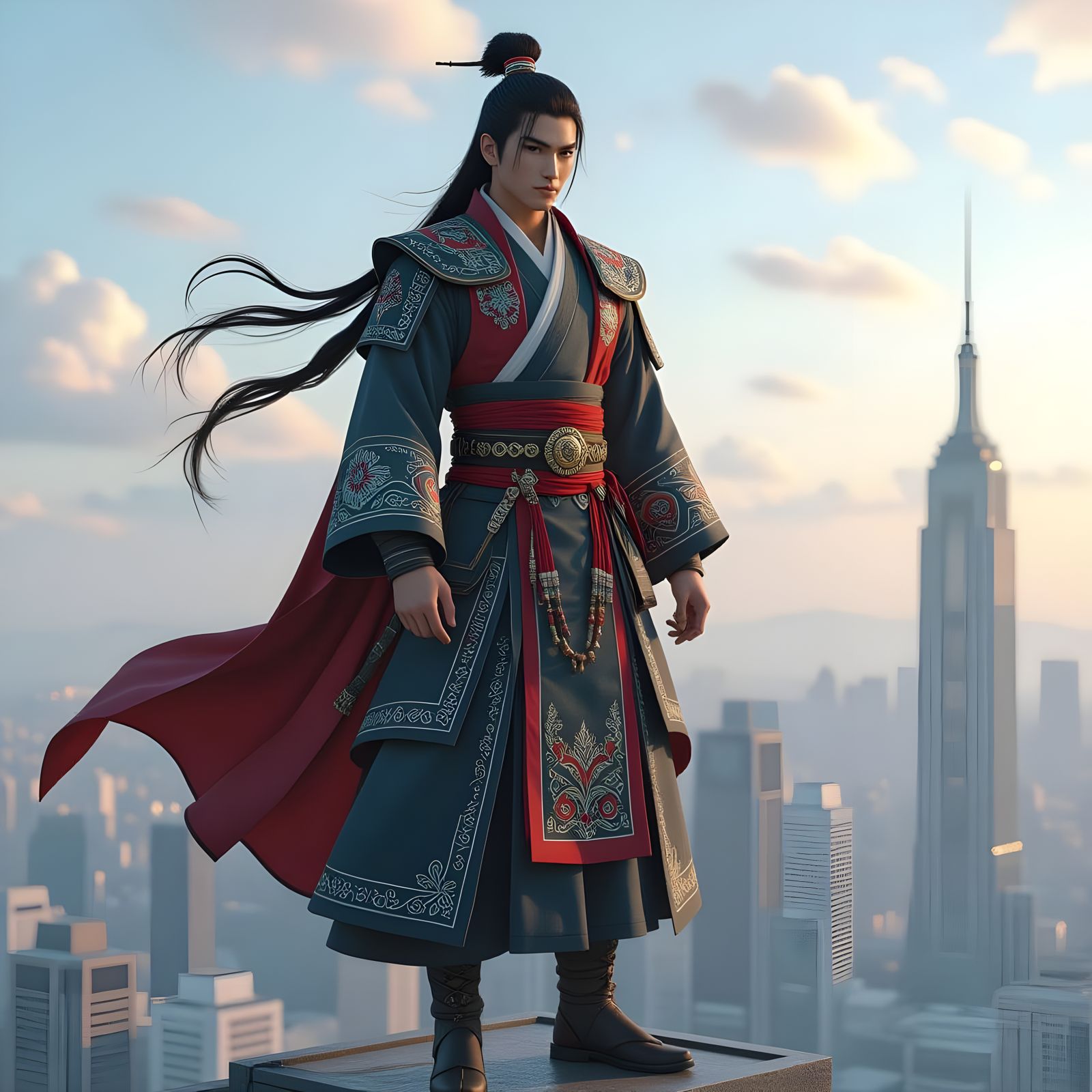 Heroic Bahodir Master of Eastern Martial Arts in Futuristic ...