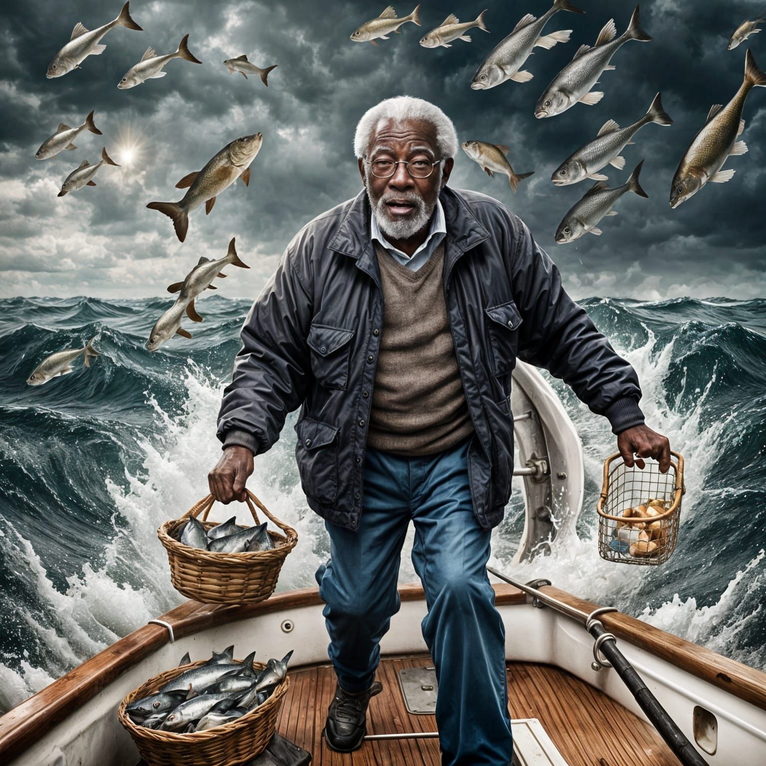 Black Grandpa's Voyage Home Through Stormy Seas