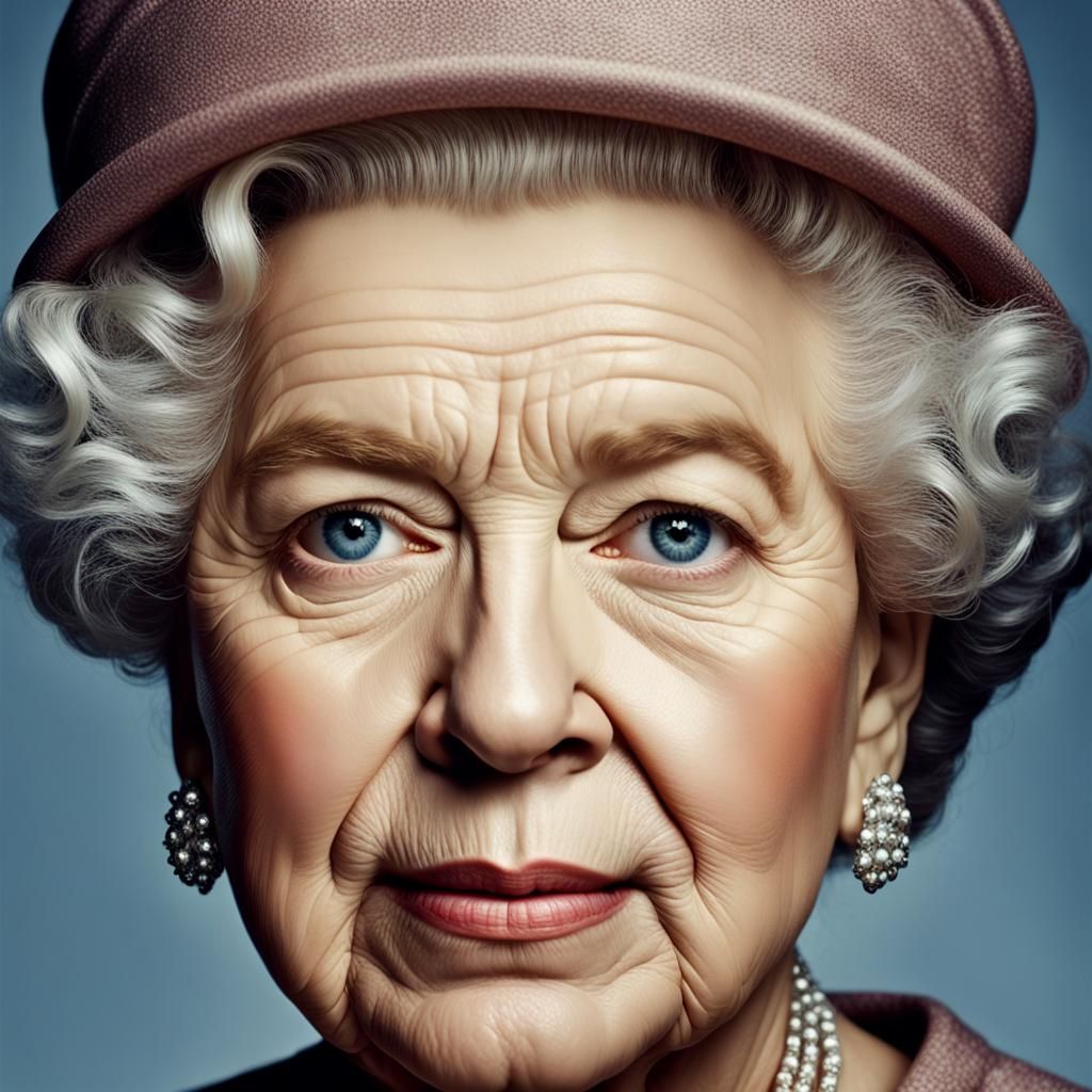 Queen Elizabeth Close-Up Professional Color Portrait