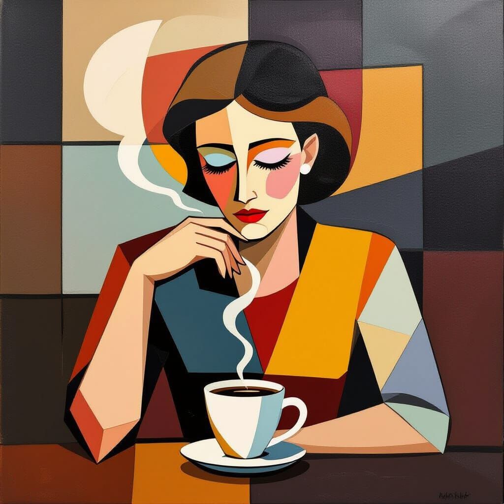 Dreaming of Coffee in Malevich Style