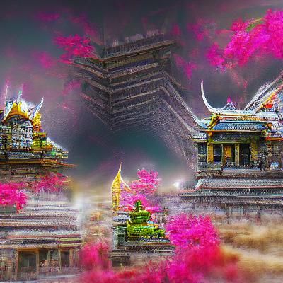 Futuristic Neo Temple in 8K Resolution
