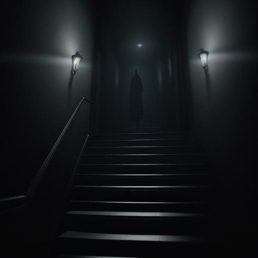 Eerie Figure in Dark, Cinematic Film Still
