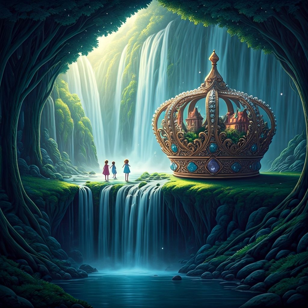Fantasy Crown and Tiara Overlooking Waterfalls