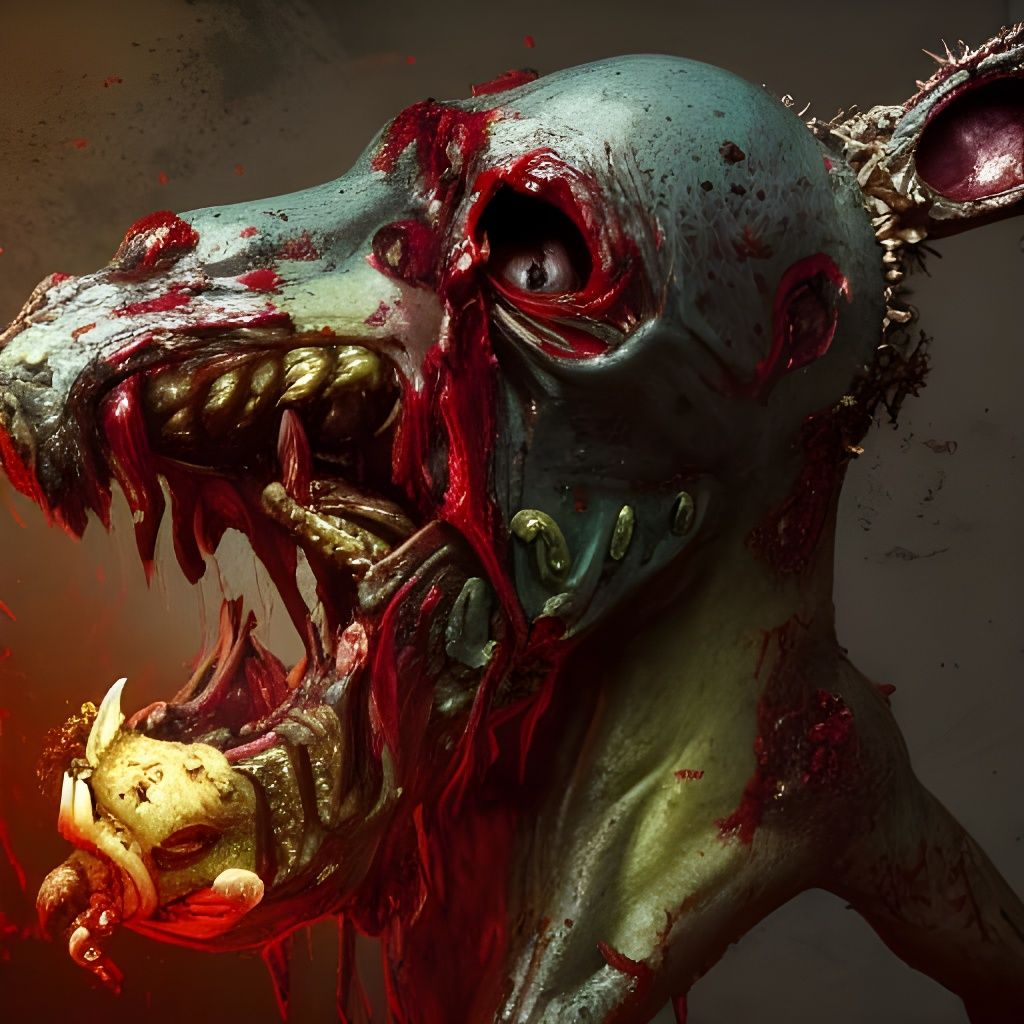 Zombie Dog Dark Fantasy Concept Art
