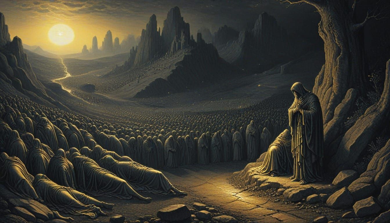 Dante and Virgil in Purgatory