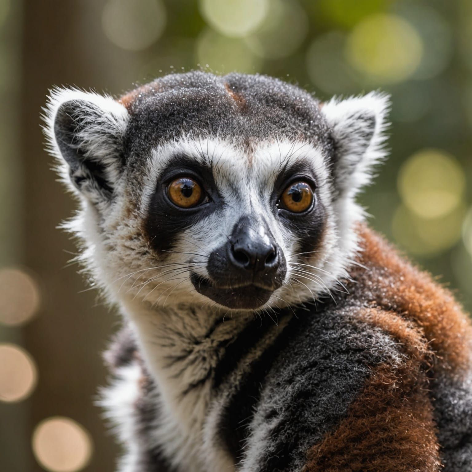 Lemur Portrait in Natural Light Photography