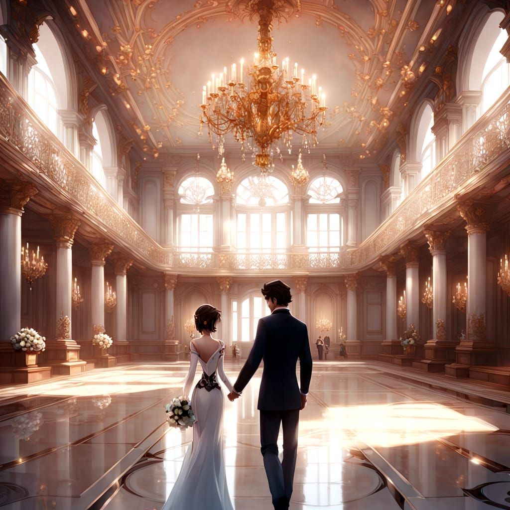 Romantic Ballroom Dance in Opulent Luxury