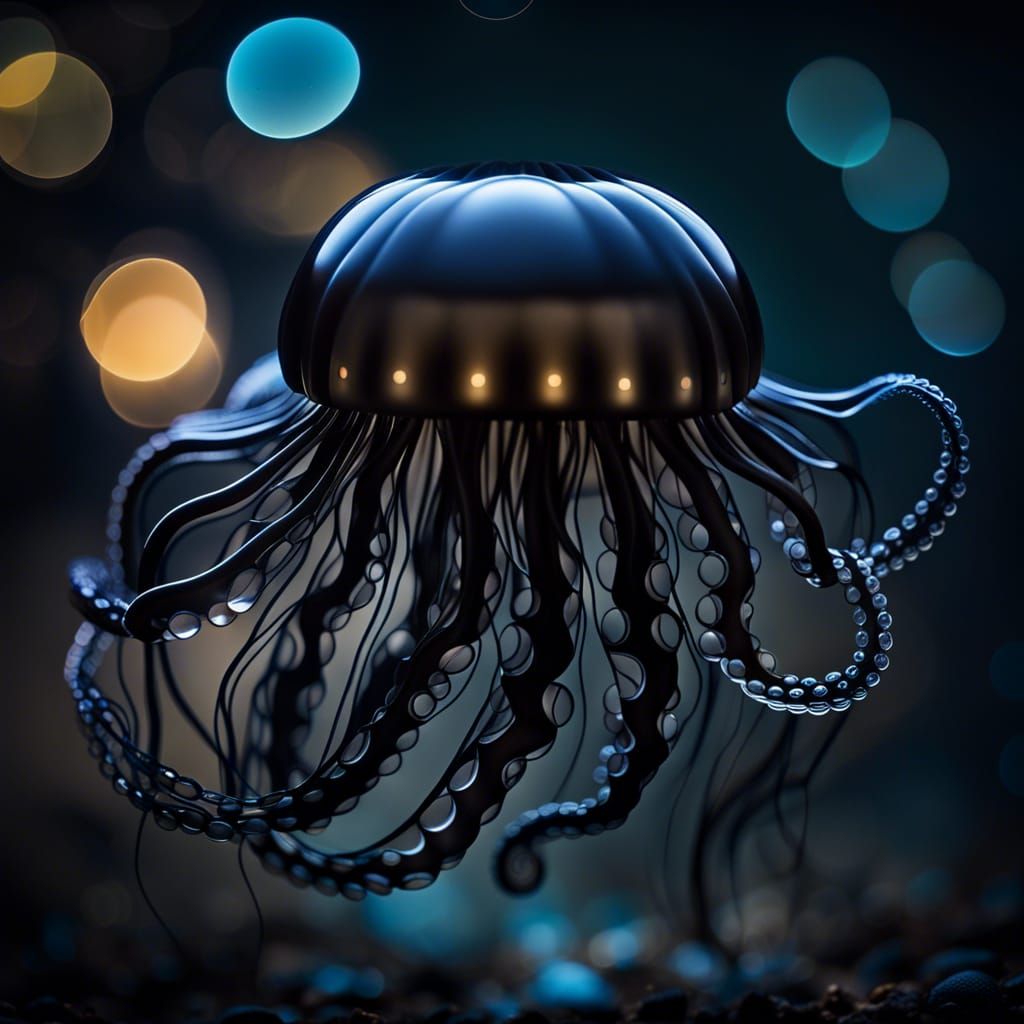 Stunning Black Jellyfish in Professional Photo