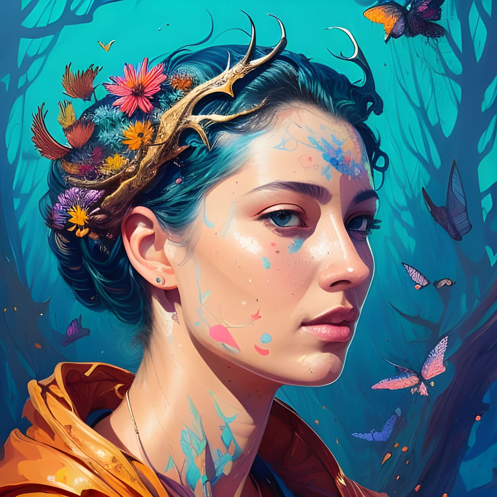 Surreal Portrait of Mother Nature