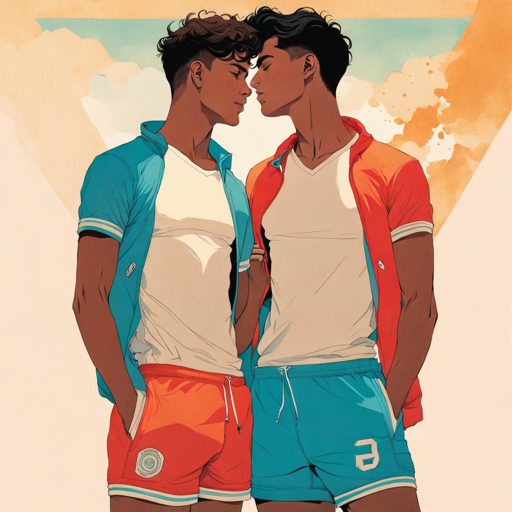 Romantic Soccer Couple in Roset Style