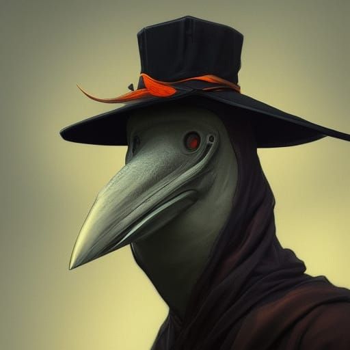 Plague Doctor in Art Nouveau Style