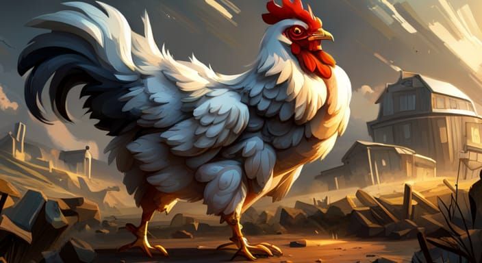 Detailed Mecha-Rooster Concept Art
