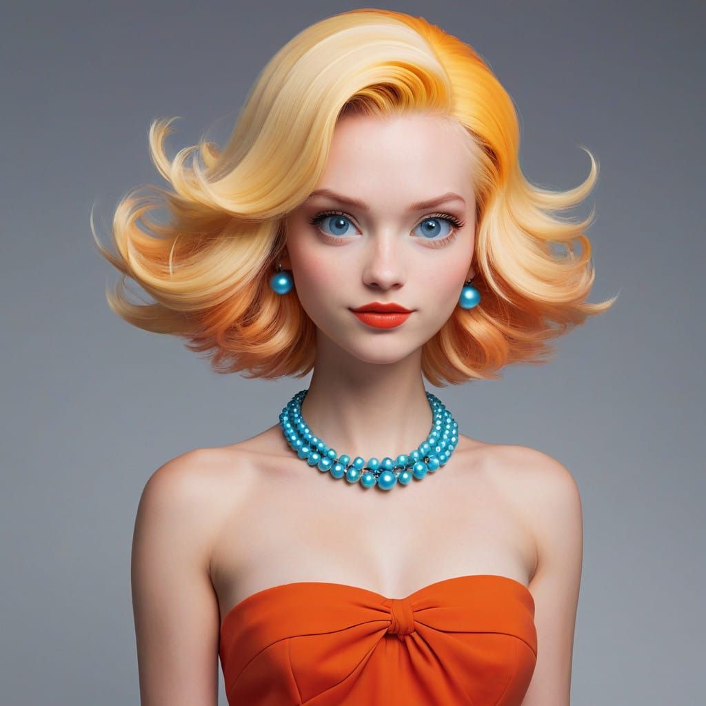 Lisa Simpson in Vibrant Cartoon Style