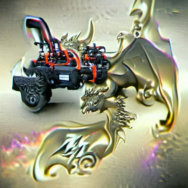 Electric Mythical Dragon in 4D