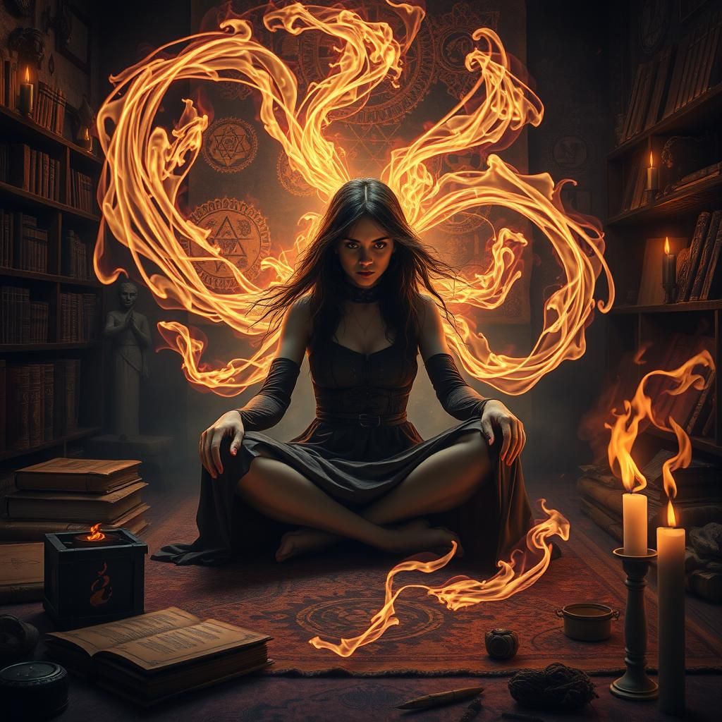 Mystical Woman in Artifact Chamber