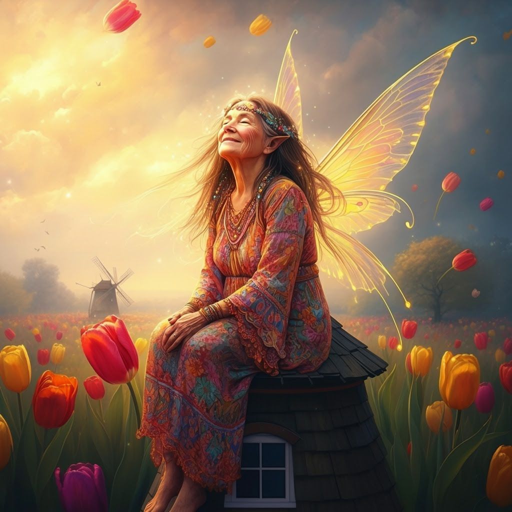 The wind and the sun and the flowers ....