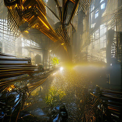 Futuristic Deus Ex Machina Artwork in 8k
