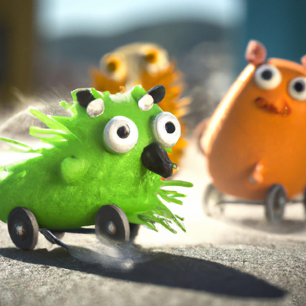 Enchanting Parade of Surreal Wheel Creatures