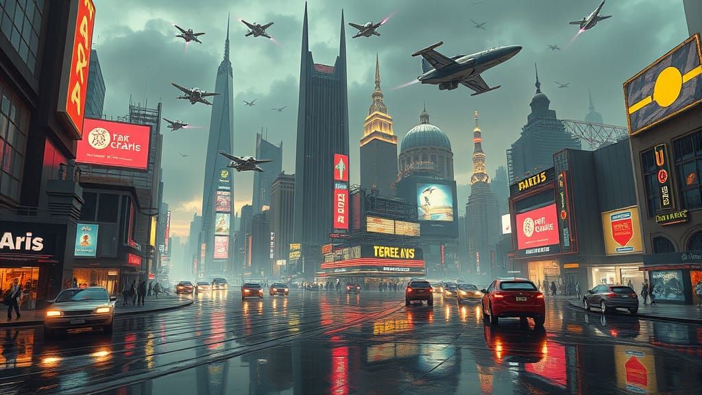 Surreal Futuristic Metropolis Unveils Optimistic Tomorrow