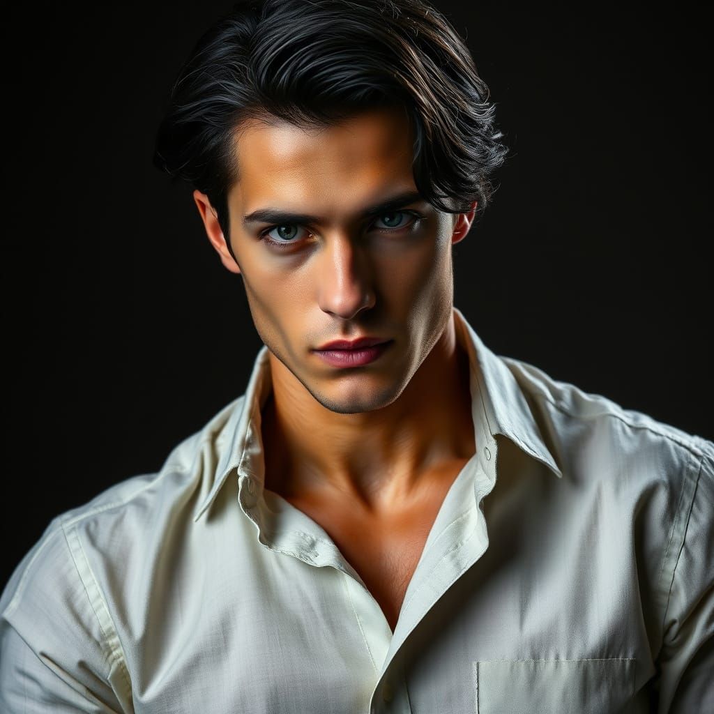 Regal Athlete in Linen Attire