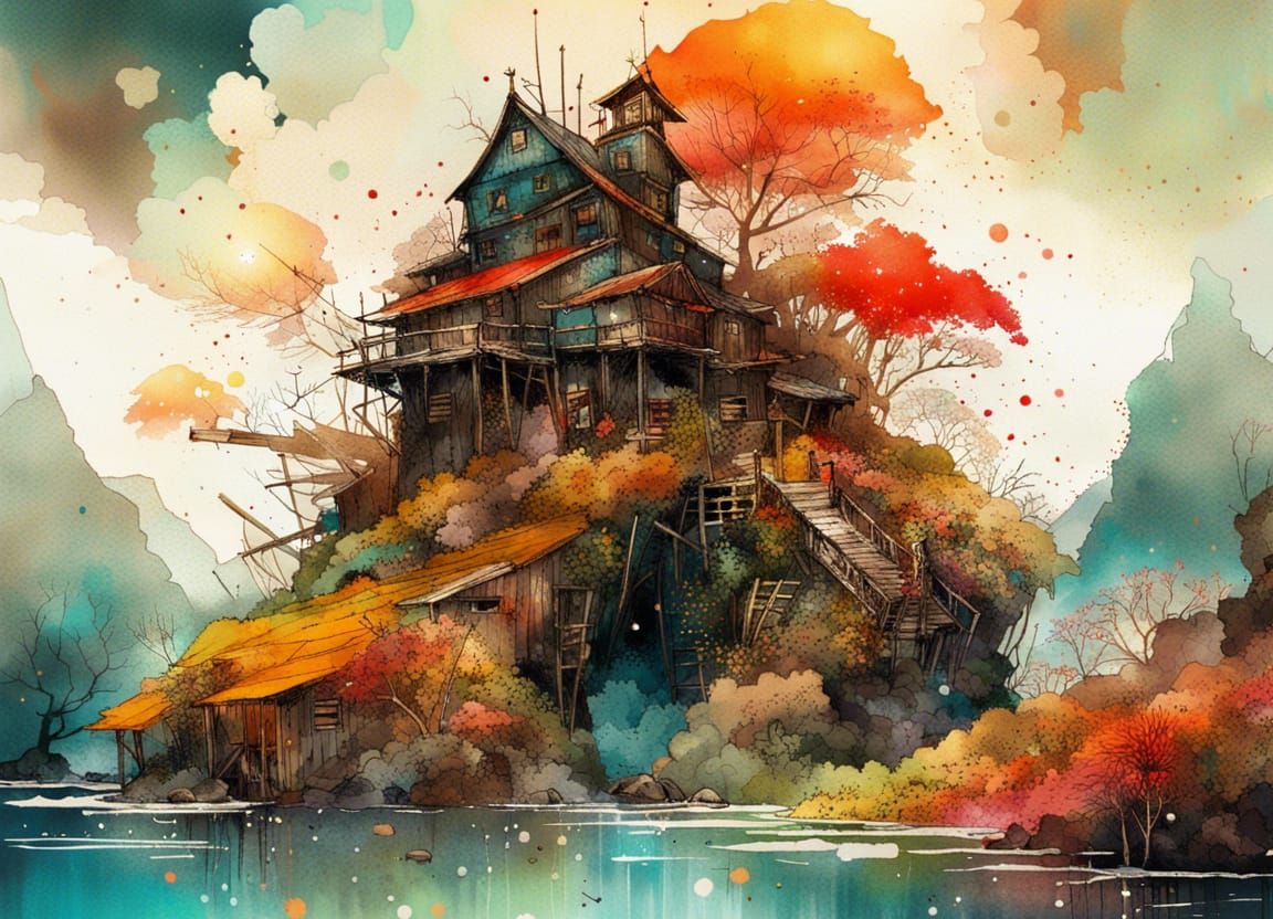 Multi-Seasonal Anime Landscape with Epic Structure