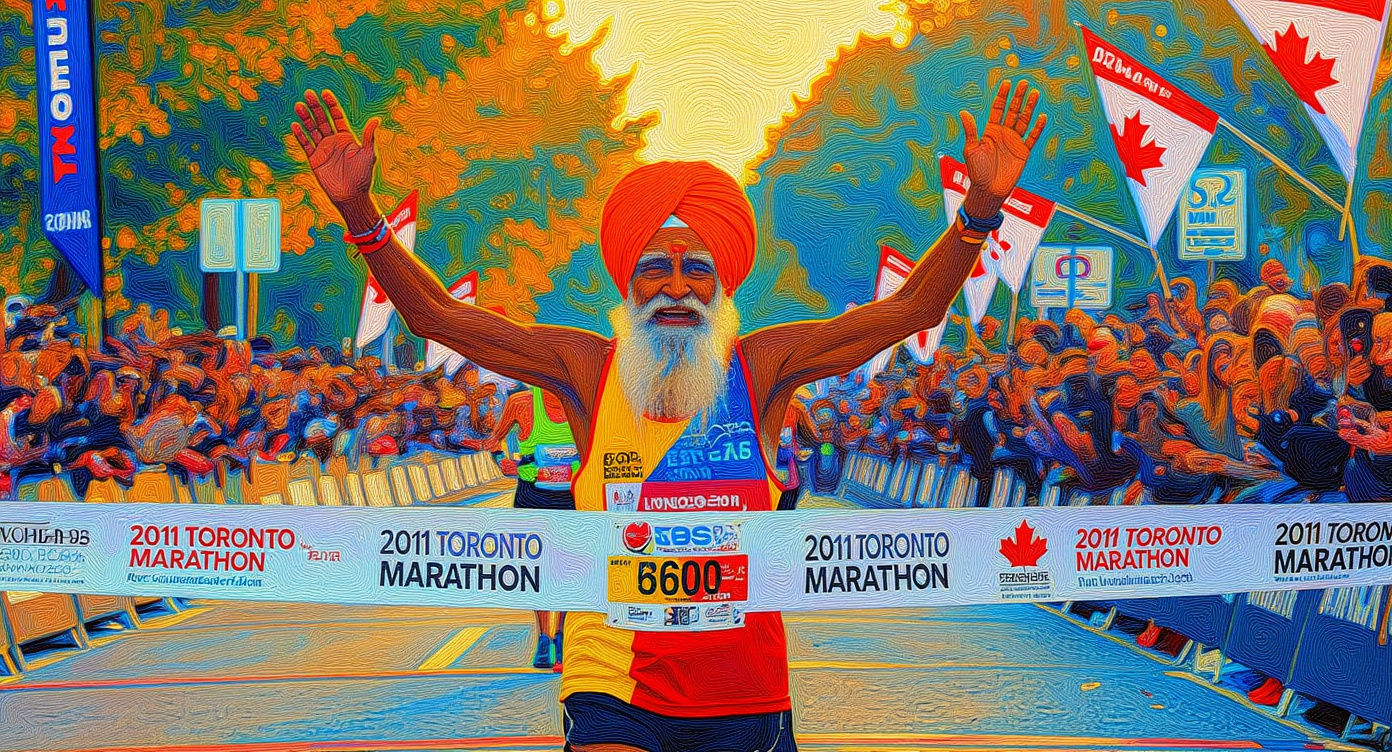 Fauja Singh's Triumphant Toronto Marathon Finish