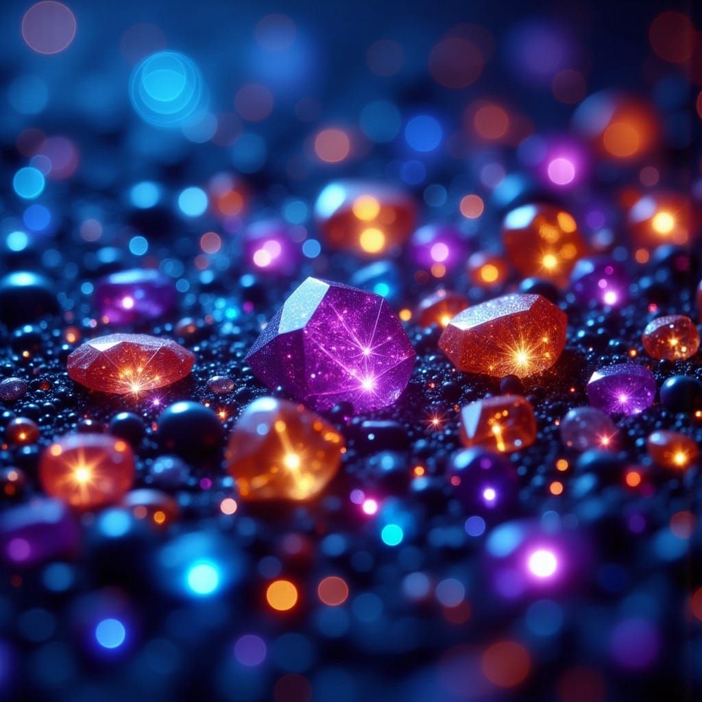 Vibrant Rock Gems in Deep Blues and Purples