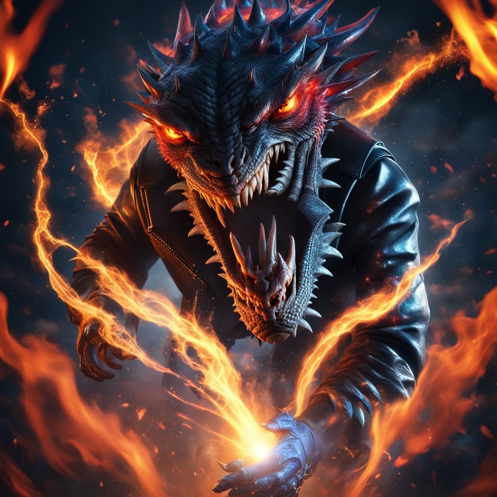Young sorcerer summons a dragon