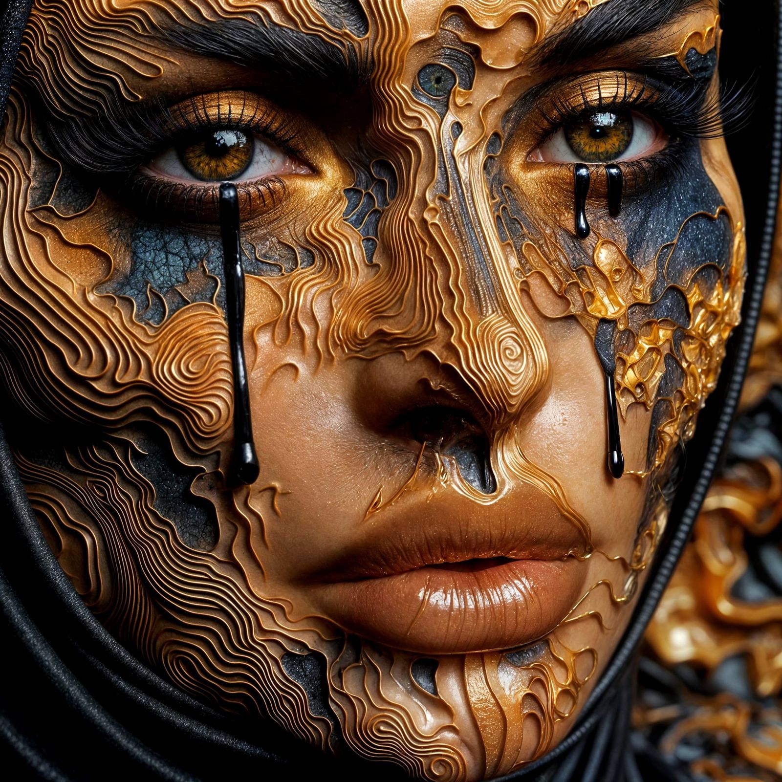 Middle-Eastern Woman Portrait with Abstract Details