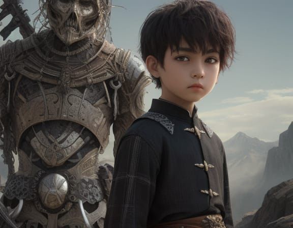 Young Boy in Creative AI Art