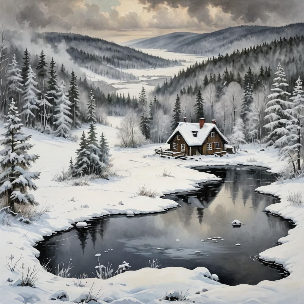 A winter landscape