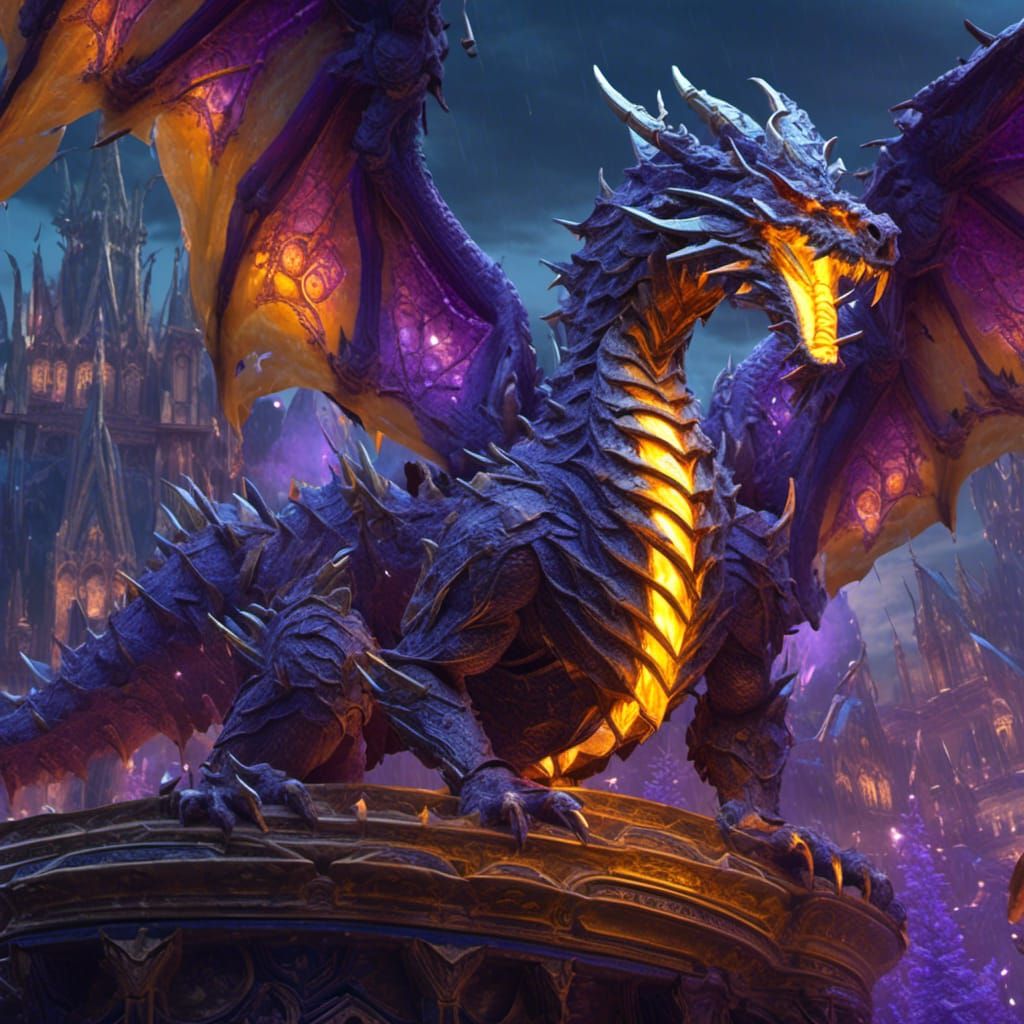 Syndragosa Dragon in Dark Fantasy Style