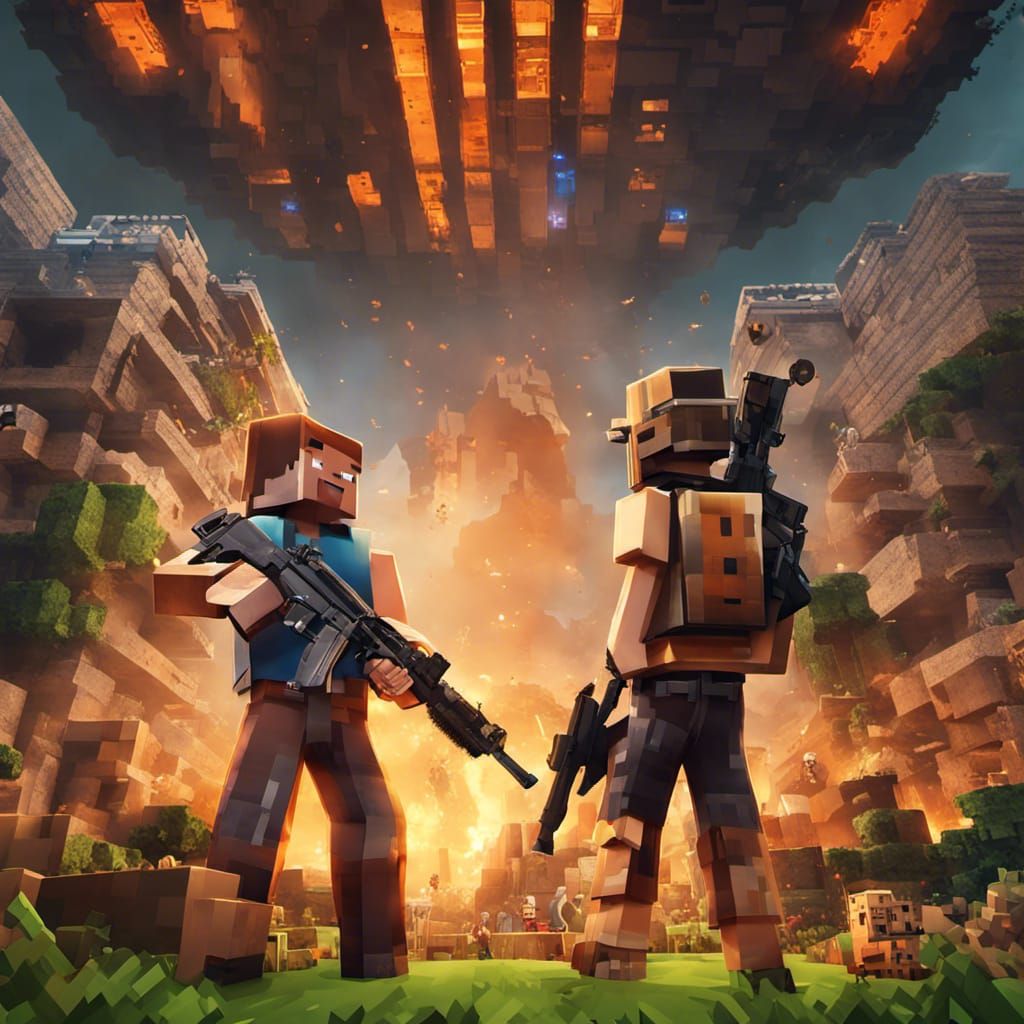 Blended Game Character Poster in Hyperrealistic Style