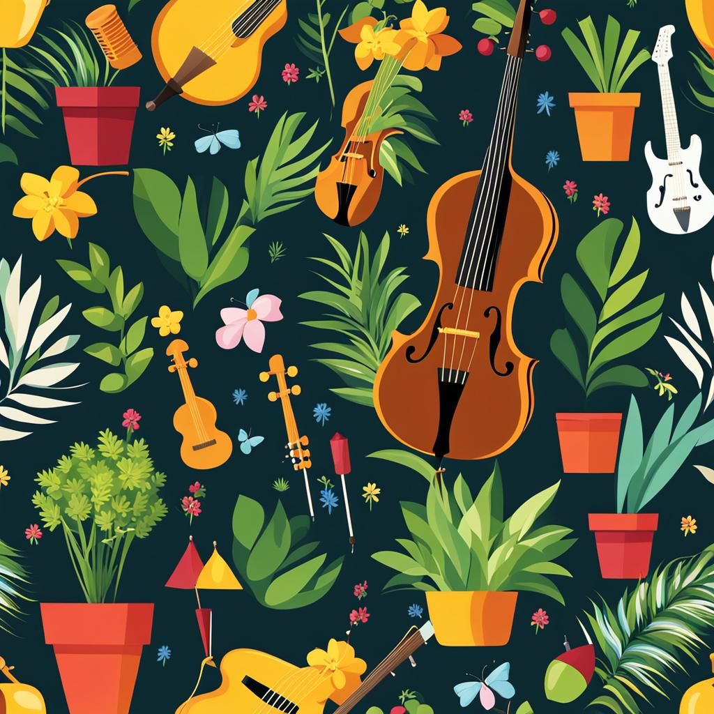 Spring Birthday Party with Music and Plants