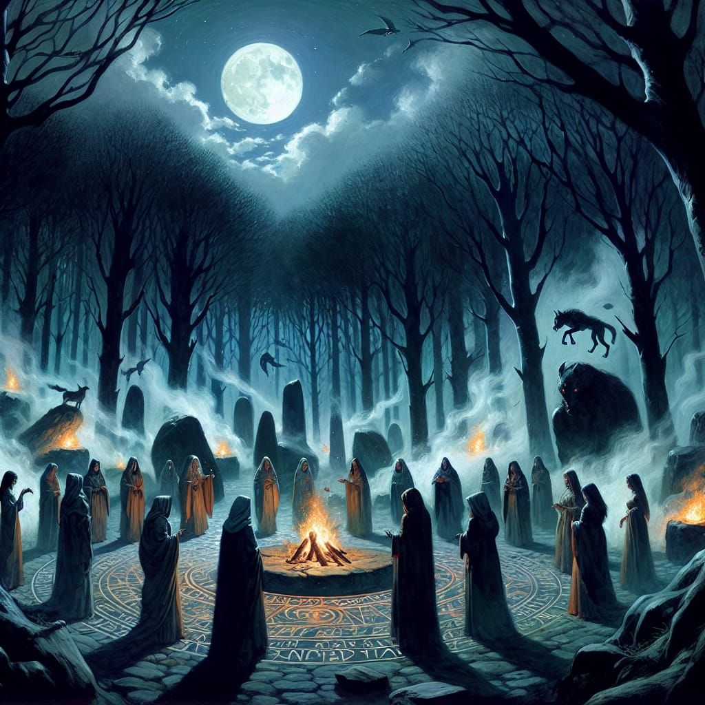 Samhain Festival Under the Moonlit Sky