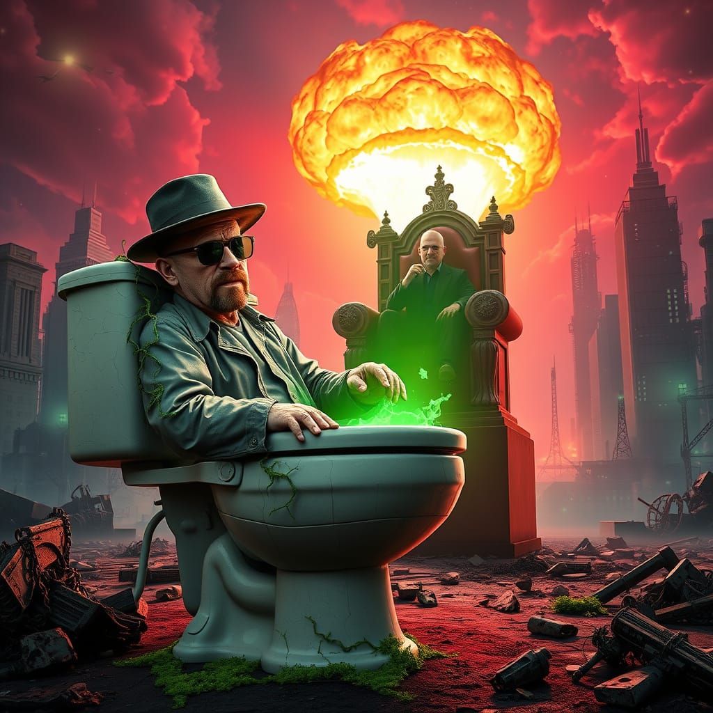 Walter White Emerges from a Grotesque Toilet in a Post-Apoca...