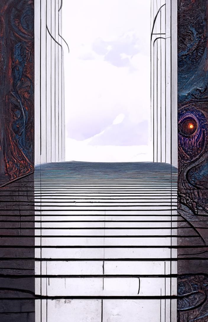 Intricate Dimensional Doorway in Surreal Style