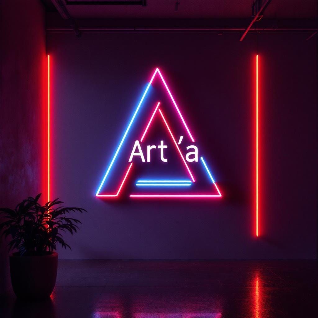 Urban Art Gallery Logo in Synthwave Aesthetic