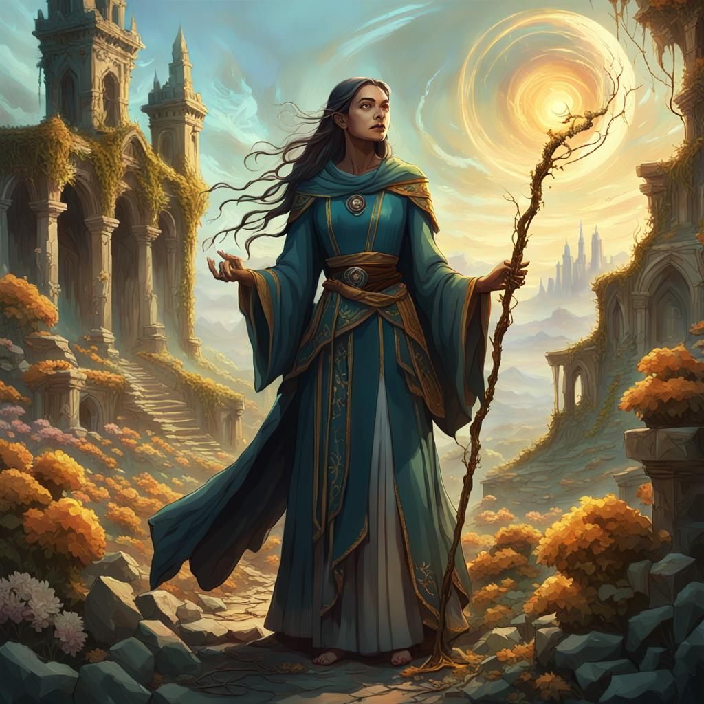 Wizard Casts Spell of Hope on Fallen World