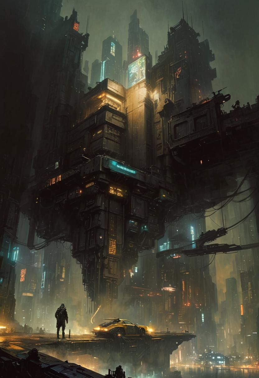 Cyberpunk Cityscape in Blade Runner Style