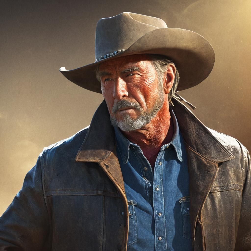 Rugged Cowboy in Golden Hour