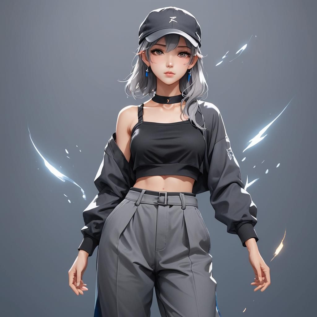 Anime Beauty in 3D with Glowing Accents