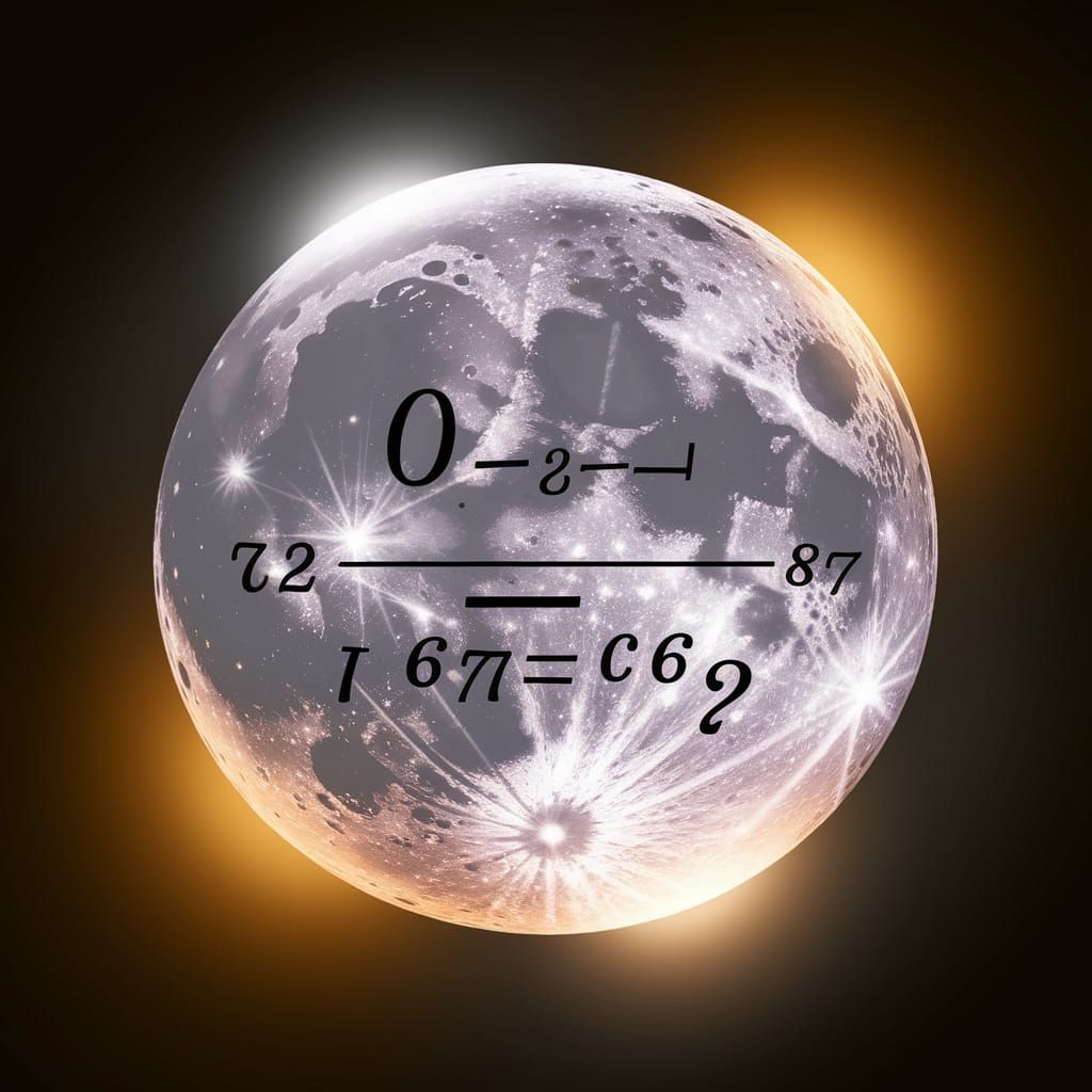 Elegant Equation Shimmers Under Ethereal Moon Glow