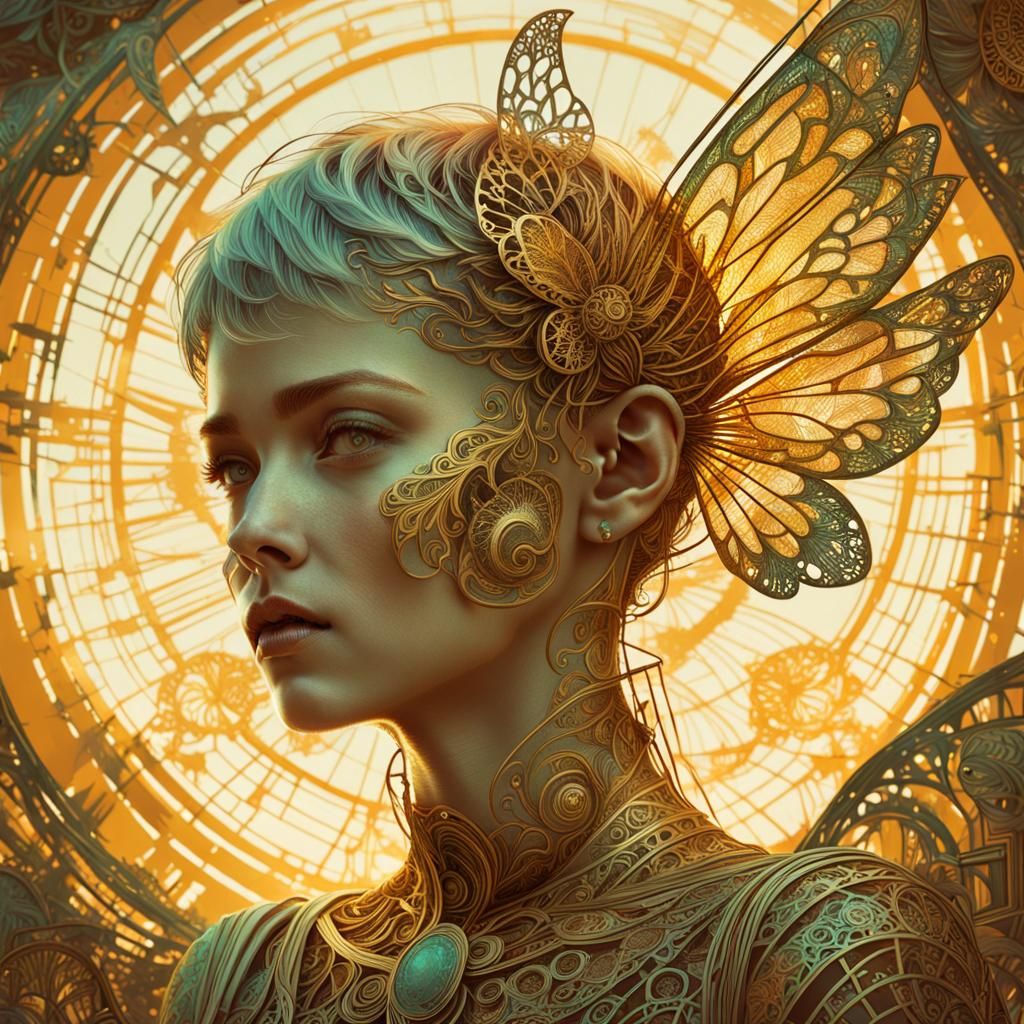 Golden Pixie in Solarpunk Sun Grove