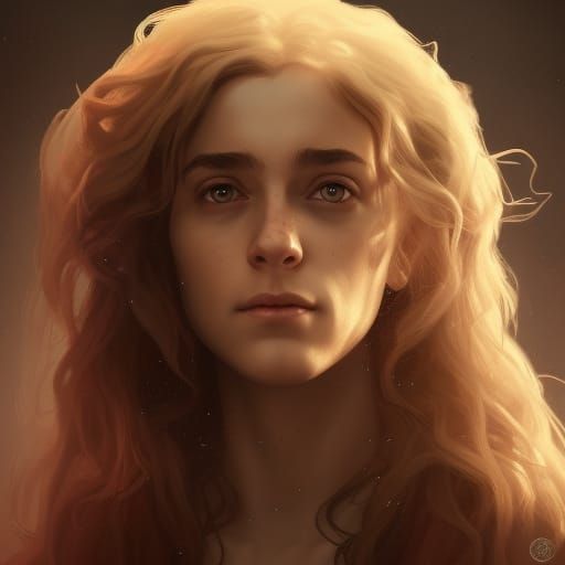 Demonic Hermione Granger Portrait in Hyperdetailed Style